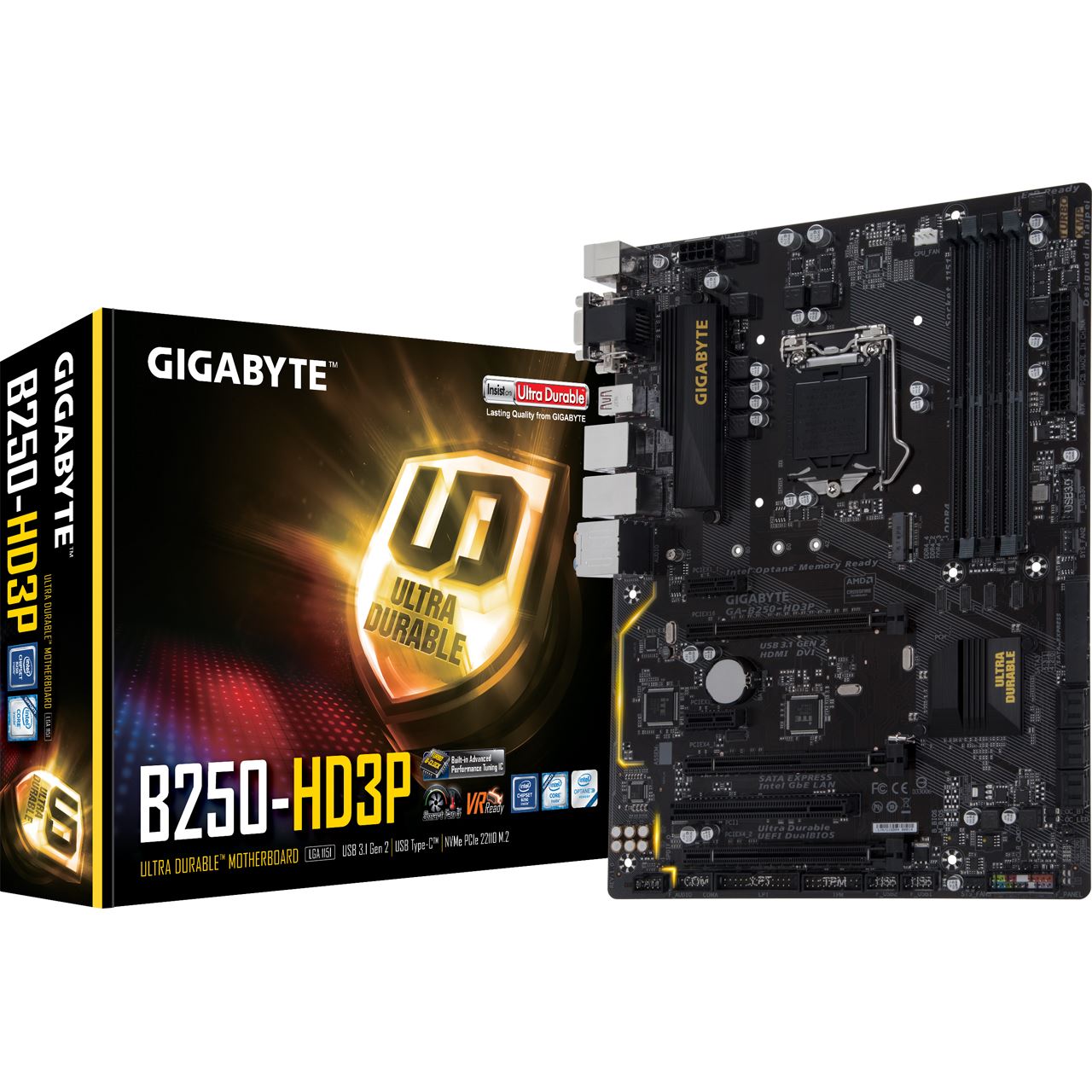 Gigabyte GA-B250-HD3P Intel B250 So.1151 Dual