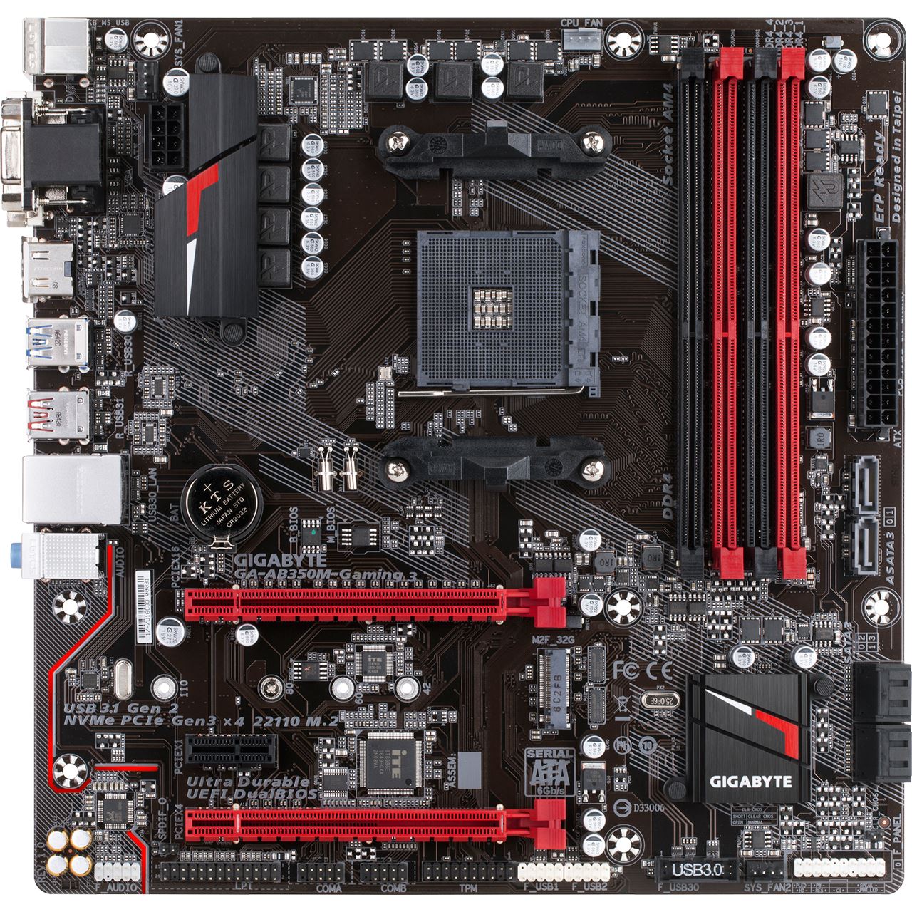 Gigabyte GA-AB350M-Gaming 3 AMD B350 So.AM4 Dual