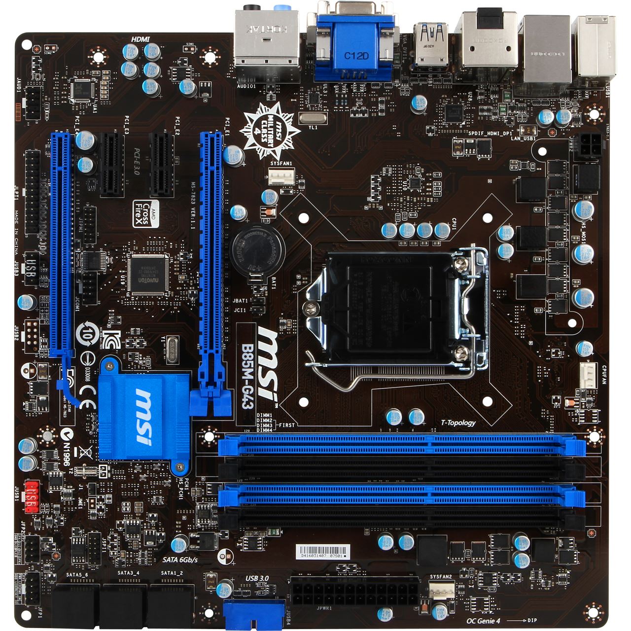 MSI B85M-G43 Intel B85 So.1150 Dual Channel DDR3