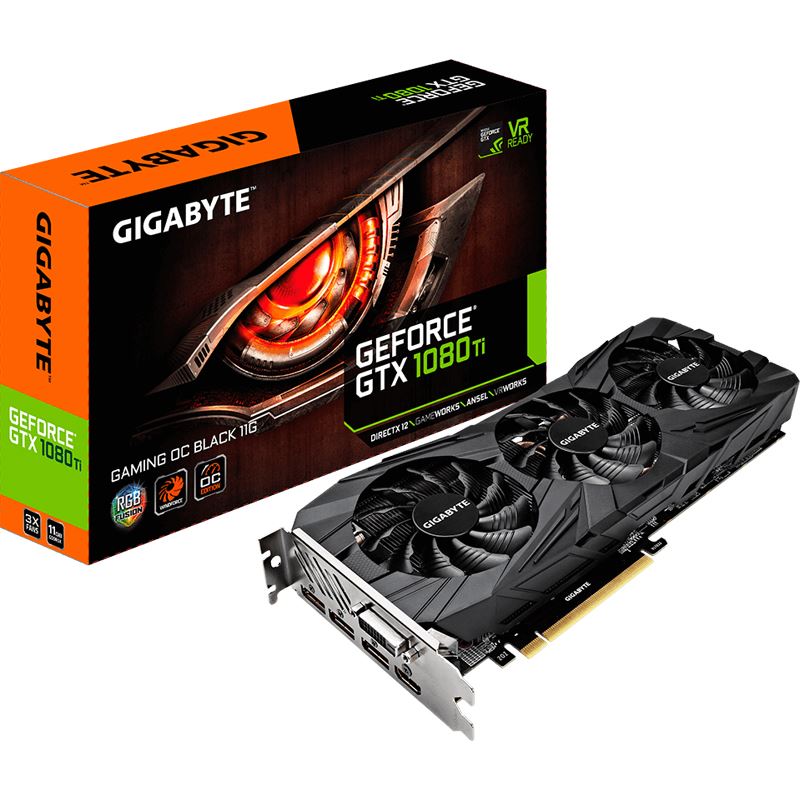 11GB Gigabyte GeForce GTX 1080 Ti Gaming OC Black Aktiv PCIe 3.0 x16