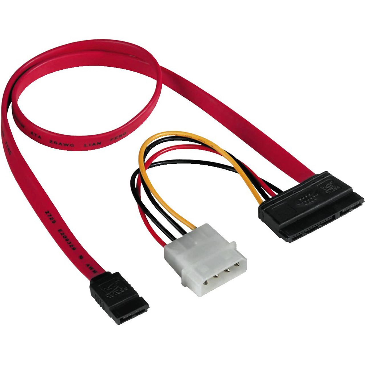 0.30m Hama SATA Anschlusskabel mit Stromversorgung SATA Stecker auf ...