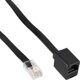 (€1,30*/1m) 3.00m InLine ISDN Verlängerungskabel RJ45 Stecker auf RJ45 Buchse Schwarz