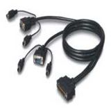 (€16,61*/1m) 1.80m Belkin KVM Anschlusskabel OmniView 25pol Stecker auf 2xVGA 15pol stecker + 2x PS2 Stecker Schwarz