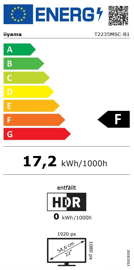 21,5" (54,61cm) iiyama ProLite T2235MSC-B1 Touch schwarz