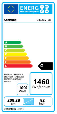 82" (208,28cm) Samsung 820DXn schwarz 1920x1080 BNC/1xHDMI 1.3/1xVGA/1xDVI/1xCVBS Buchse/Component-Eingang (Y/Pb/Pr) /S-Video