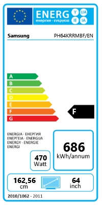 64" (162,56cm) Samsung P64FT Touch schwarz 1920x1080 BNC/1xHDMI