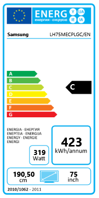 75" (190,50cm) Samsung ME75C schwarz 1920x1080 2xHDMI