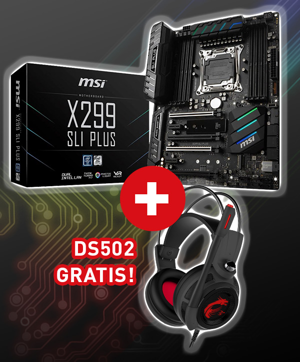 MSI X299 SLI Plus Intel X299 So.2066 Quad Channel DDR4 ATX Retail