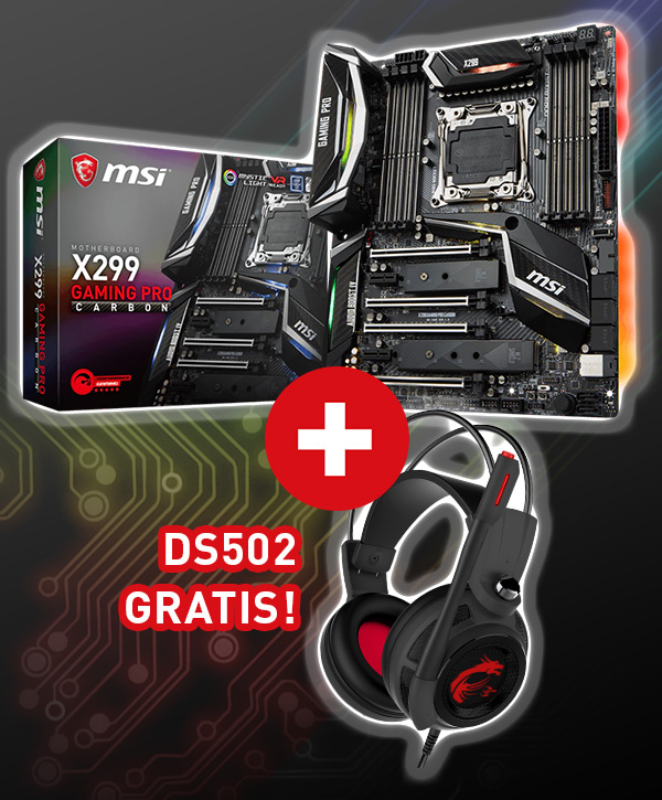 MSI X299 GAMING PRO CARBON Intel X299 So.2066 Quad Channel DDR4 ATX Retail