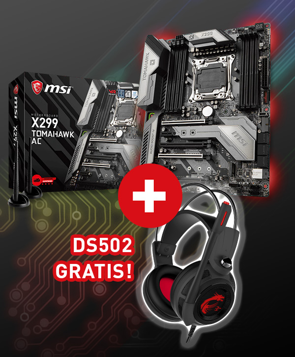 MSI X299 TOMAHAWK AC Intel X299 So.2066 Quad Channel DDR4 ATX Retail